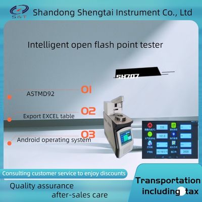 SH707 intelligent open flash point tester adopts the combination of microcomputer technology and Android system