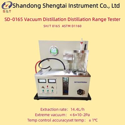Wax Oil Vacuum Distillation Distillation Range Tester Extraction Rate 14.4L/H ASTM D1160