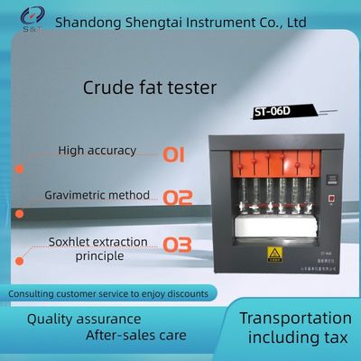 Feed Crude Fat Analyzer ST-06 Soxhlet Extraction Principle Gravimetric Method