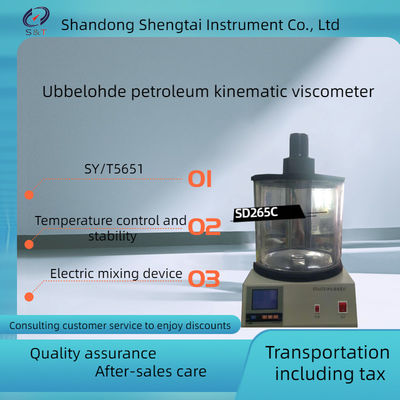 SD265C Ubbelohde Petroleum Kinematic Viscometer High Precision Thermistor