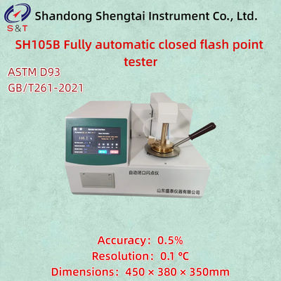 완전 자동 폐쇄 플래시 포인트 검사기 ASTM D93 트랜스포머 룸 온도 370 °C
