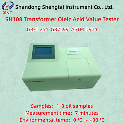 3개의 오일 샘플 변압기 올레산 값 테스터 ASTM D974 측정 7분 전력 300W