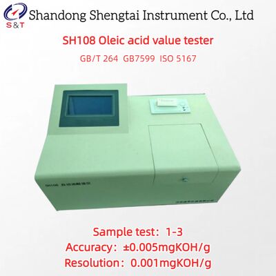 1 - 3 Oil Samples Oleic Acid Value Tester 0.001 ～ 1.000mgKOH/G Transformer Oil ISO 5167