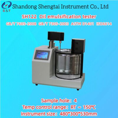 4공 오일 유화 시험기 RT ~ 150℃ 타이밍 0 ~ 99분 PT100 센서 ASTM D1401