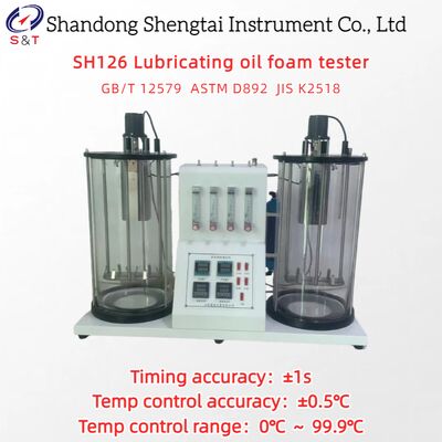 밀폐 기어 오일 폼 테스터 0℃ ~ 99.9℃ 유량 16 ~ 160ml/분 타이밍 ±1초 ASTM D892