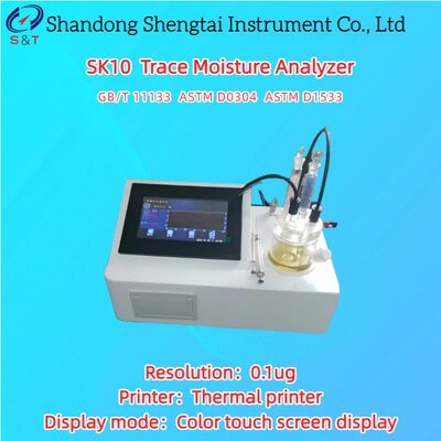 수분 분석기 측정량 0.00001% 100% 열 프린터 ASTM D1533