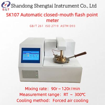 자동 폐쇄 입 플래시 포인트 미터 RT  ∼ 300°C 혼합 90r ∼ 120r/min ASTM D93