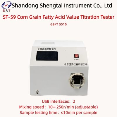 옥수수 곡물 지방산 값 적정 시험기 0 - 300mg KOH/100g 듀얼 USB 포트 GB/T 5510