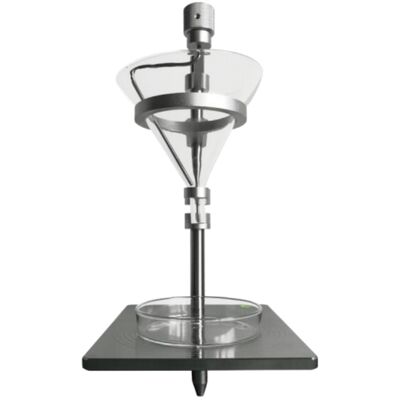 Surfactant Repose Angle Tester Glass Funnel Powder And Particle Angle Of Repose ISO 4324
