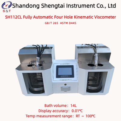 ASTM D445 Four Holes Full-Auto Kinematic Viscosity For Gear Oil RT ～ 100℃ 14L Bath
