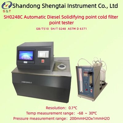 ASTMD 6371 콜드 필터 플러깅 포인트 응고 포인트 검사기 -68 30 °C 단일 구멍