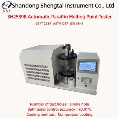 싱글 홀 자동 파라핀 녹는점 분석기 0°C 120°C 전체 전력 800W ASTM D87