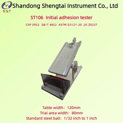 압력 감수성 테이프 초기 접착 검사기 0 ∼ 60° 기울기 롤링 볼 모드 ASTM D3121-20