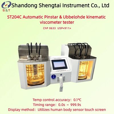 자동 동점도 점도계 분석기 우벨로드 0.6 ~ 1000 mm²/s 타이밍 0.0s ~ 999.9s USP 911
