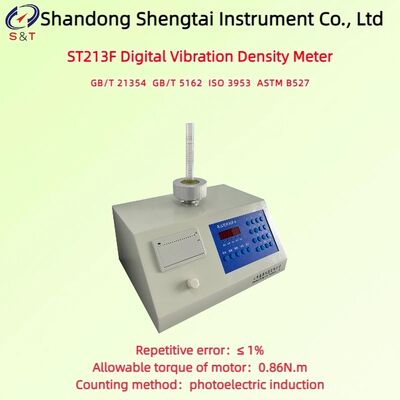 디지털 진동 밀도계 500g 샘플 진폭 최대 15mm 비틀림 0.86N.M ASTM B527