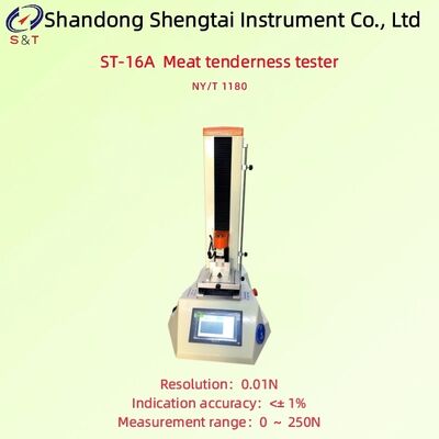 육류 연도 측정기 테스트 0 ~ 250N 7인치 터치 스크린 디스플레이 전단 1-1000mm/분 NY/T 1180